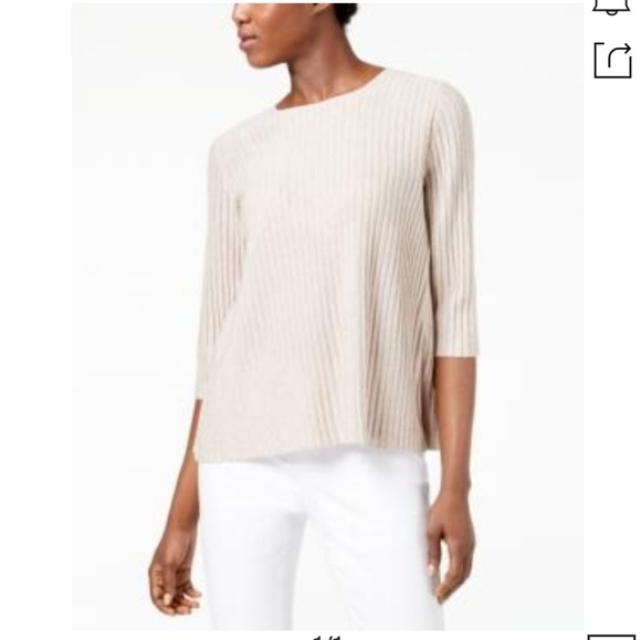 Eileen Fisher Sweaters - Eileen Fisher Italian Wool Ribbed Sweater Medium